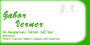 gabor verner business card